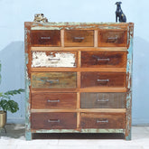 Nirvana Reclaimed timber Dresser Tallboy Chest of 11 drawers
